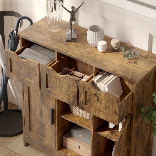 Storage Cabinets,Wooden Floor Cabinet,with Drawers And Shelves Storage Cabinets,Accent Cabinet For Living Room,Bedroom,Bathroom Furniture Home Decor - Image 3