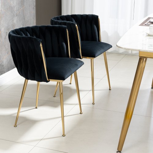 Metal Velvet Dining Chairs - Image 9
