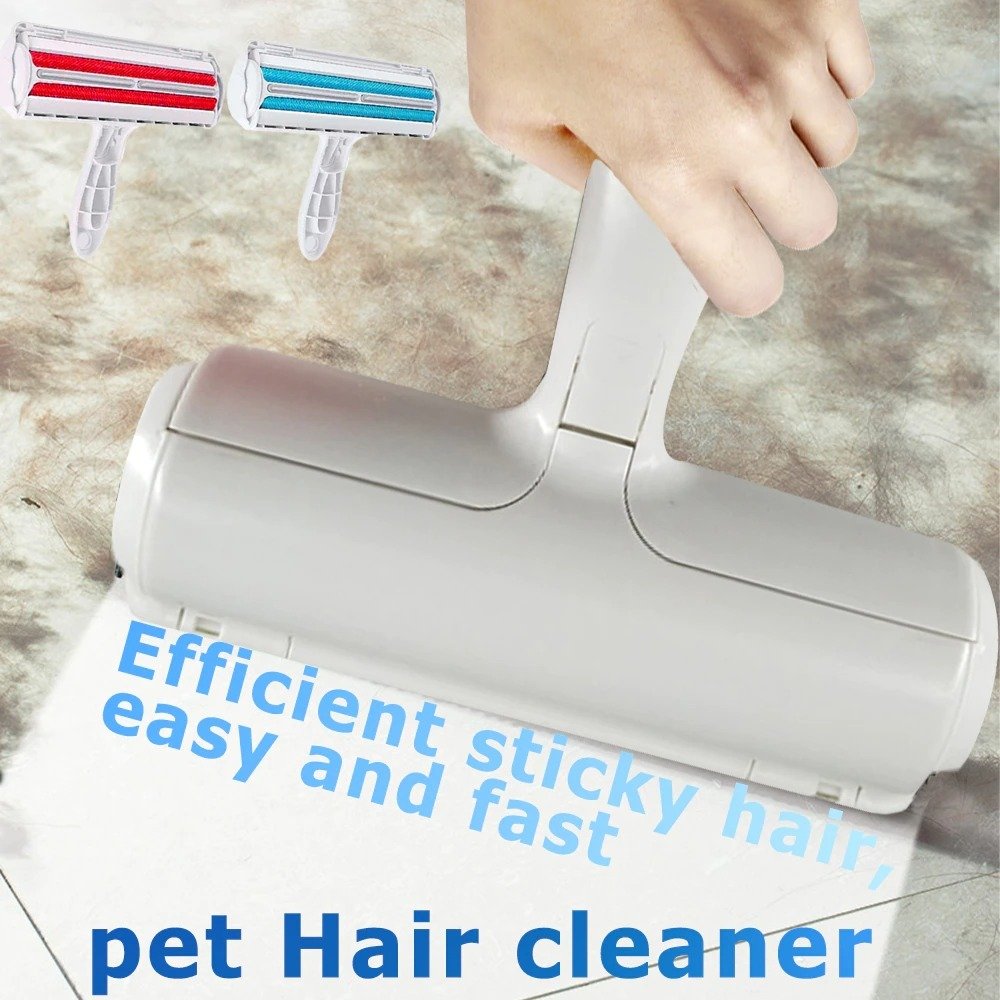 Pet Hair Roller Remover Lint Brush 2-Way Dog Cat Comb Tool Convenient Cleaning Dog Cat Fur Brush Base Home Furniture Sofa Clothe - Image 5
