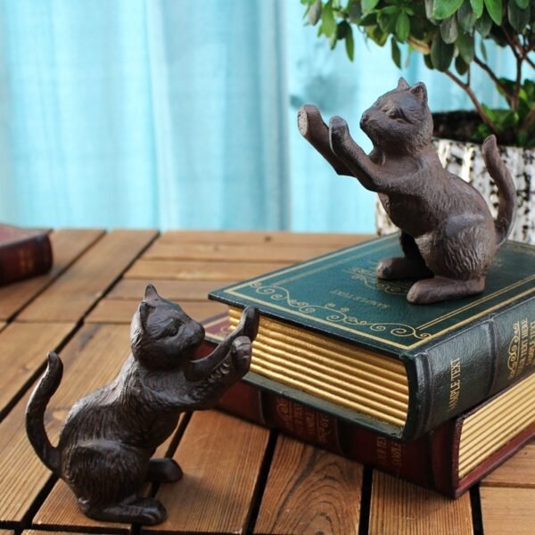 Vintage Cast Iron Craft Iron Animal Bookcase - Image 3