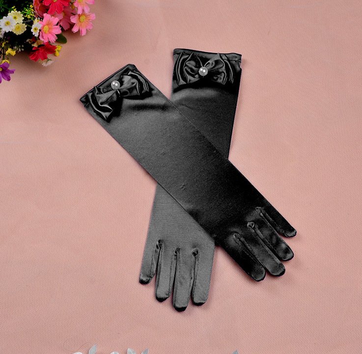 Mid Length Girls Wedding Gloves Accessories - Image 2