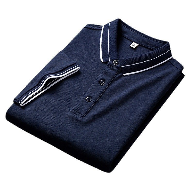 Summer Lapels Short-sleeved T-shirt Men's Slim Fit Casual Polo Shirt - Image 5