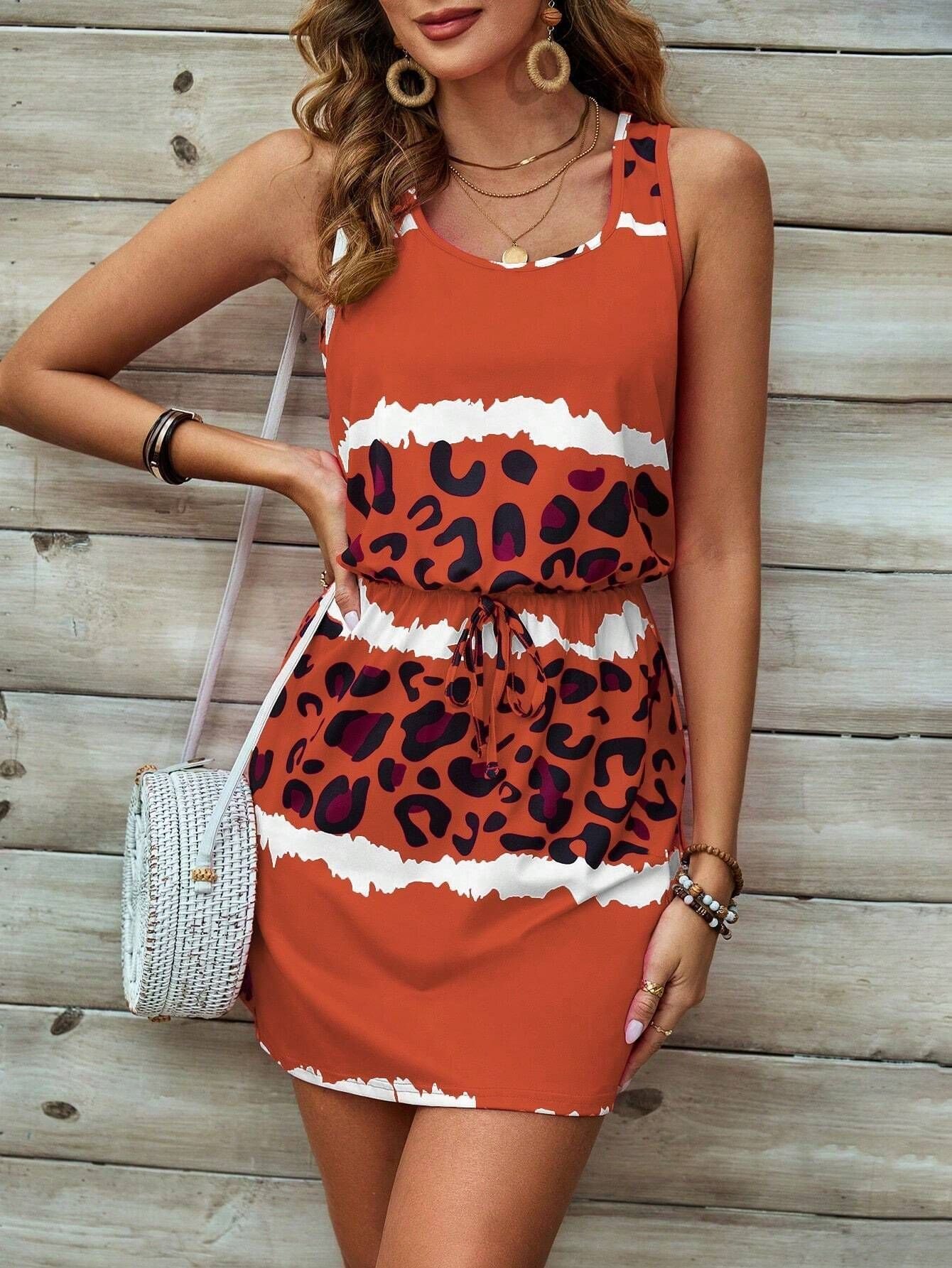 Printed Sleeveless Dress Women - Image 8