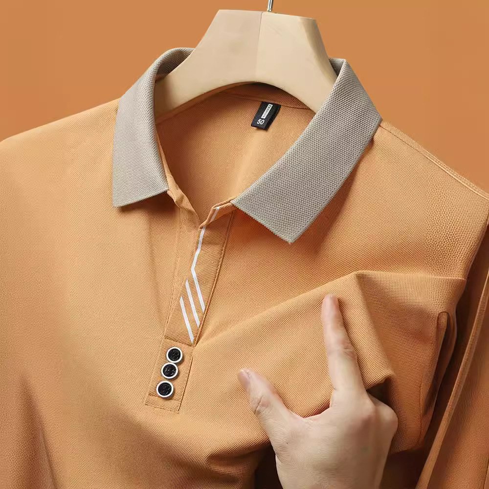 Men's Short-sleeved T-shirt Lapel Polo Shirt - Image 10