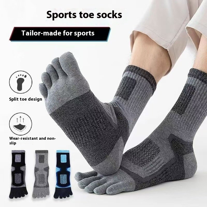Men's Long Sports Sweat-absorbent Cotton Socks - Image 7