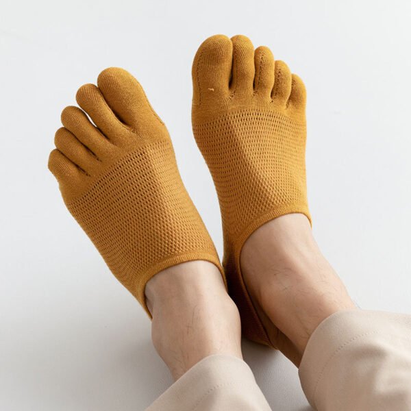 Men's Cotton Deodorant And Sweat-absorbing Breathable Five Toe Socks - Image 10