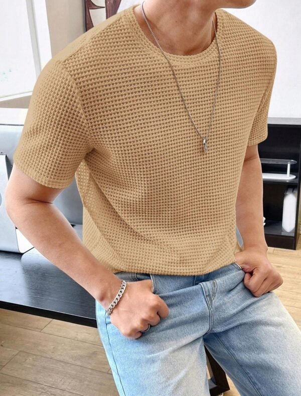Men's Casual Loose Solid Color Short Sleeve - Image 10