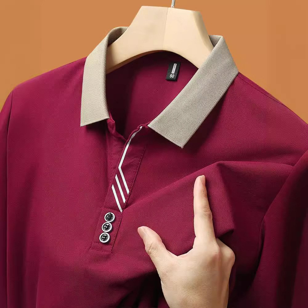 Men's Short-sleeved T-shirt Lapel Polo Shirt - Image 8