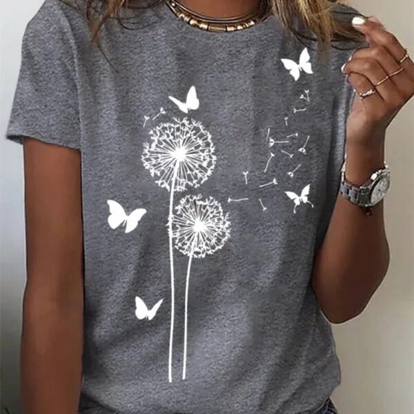 Printed T-shirt Casual Tops For Women - Image 5