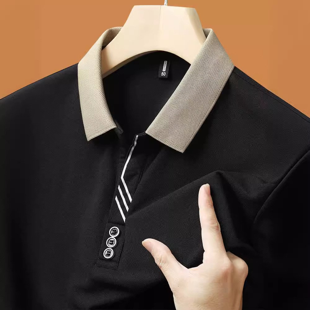 Men's Short-sleeved T-shirt Lapel Polo Shirt - Image 6