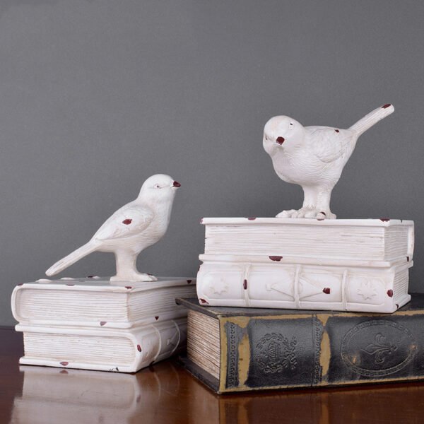 European Style Retro Bird Bookcase - Image 6