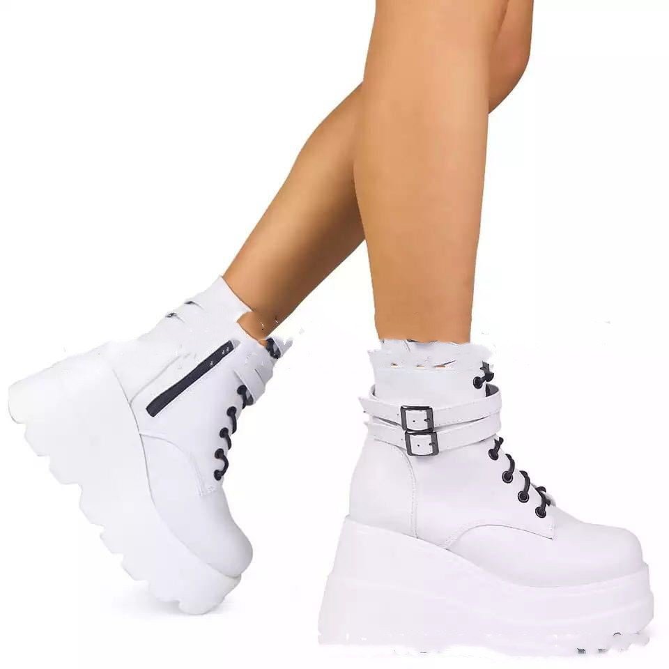 Platform Shoes Boots Women Winter Shoes Genuine Leather - Image 7