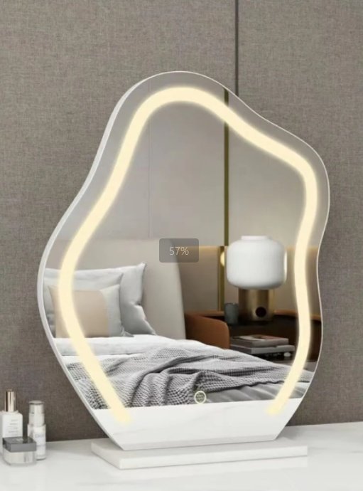 Large Makeup Mirror Cloud Shape Vanity Mirror 3 Colors LED Lights 220V - Image 10