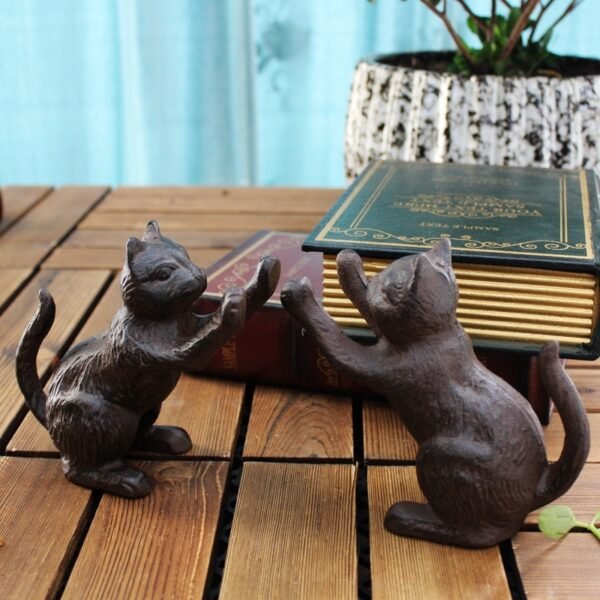 Vintage Cast Iron Craft Iron Animal Bookcase - Image 2