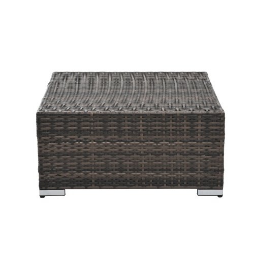 Patio Furniture, Outdoor Furniture, Seasonal PE Wicker Furniture, 4 Set Wicker Furniture With Tempered Glass Coffee Table - Image 3