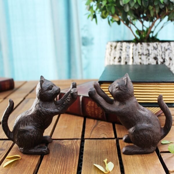 Vintage Cast Iron Craft Iron Animal Bookcase - Image 5