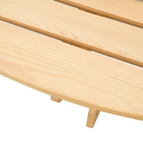 Outdoor 6 Person Picnic Table, 6 Person Round Picnic Table With 3 Built-in Benches, Umbrella Hole, Outside Table And Bench Set For Garden, Backyard, Porch, Patio - Image 7