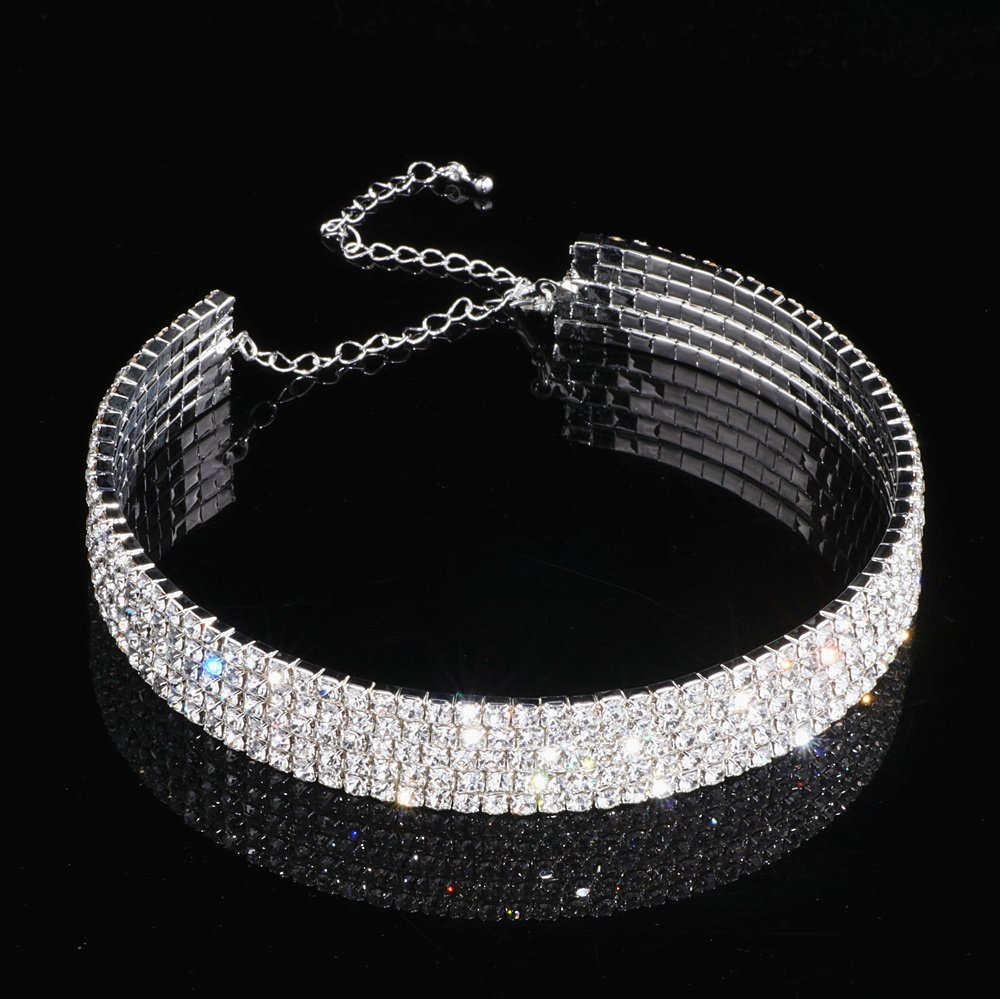 Fashion Choker Necklace Jewelry Full Of Diamonds - Image 5