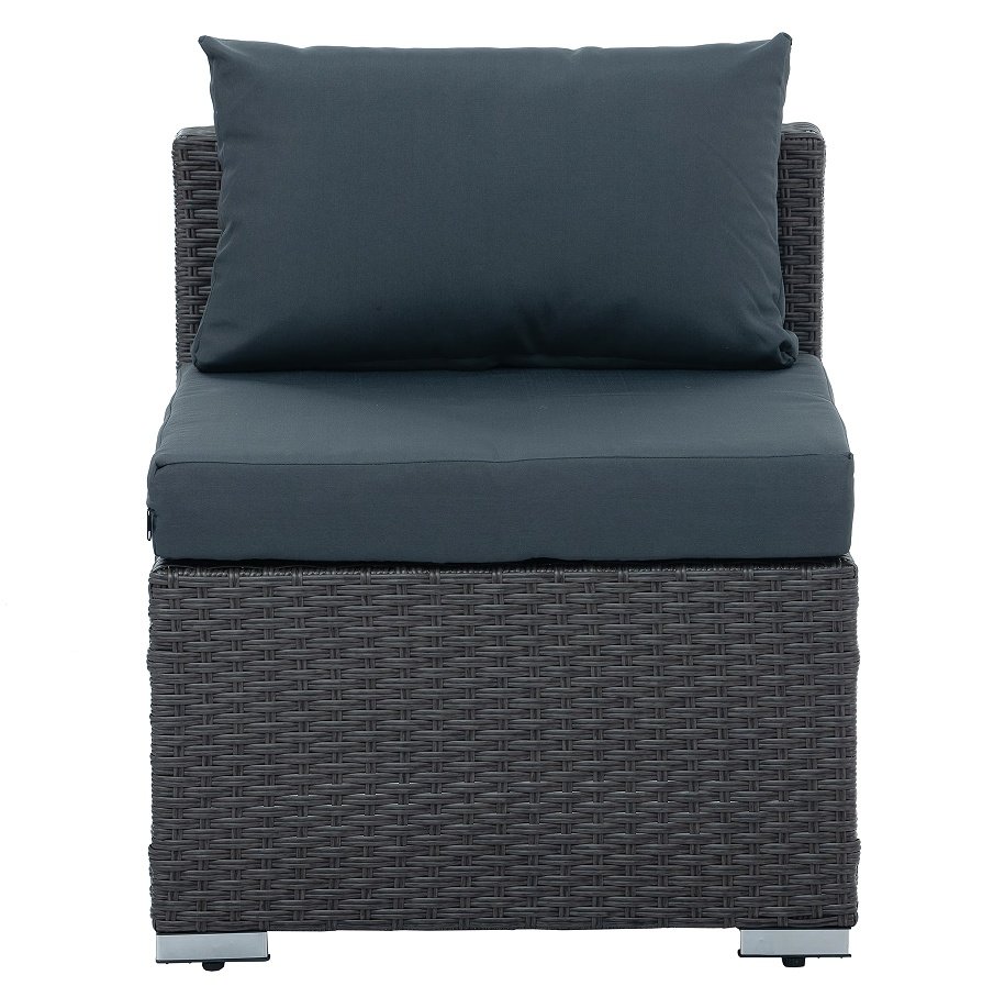 Patio Furniture, Outdoor Furniture, Seasonal PE Wicker Furniture, 7 Set Wicker Furniture With Tempered Glass Coffee Table - Image 6