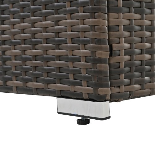 Patio Furniture, Outdoor Furniture, Seasonal PE Wicker Furniture, 4 Set Wicker Furniture With Tempered Glass Coffee Table - Image 2