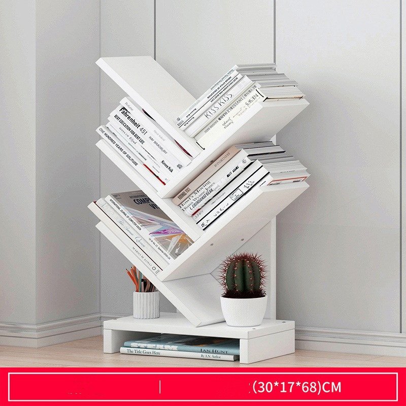 Bookshelf Storage Floor Bookcase Living Room Decoration Rack - Image 2