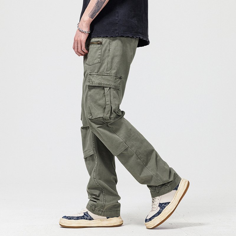 Straight Cargo Wide Leg Design Trousers - Image 7