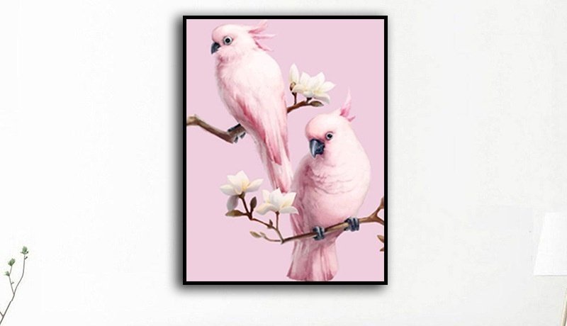 Rubik's Cube Round Diamond Parrot Diamond Painting Living Room Bedroom Brick Hot Decorative Painting - Image 4