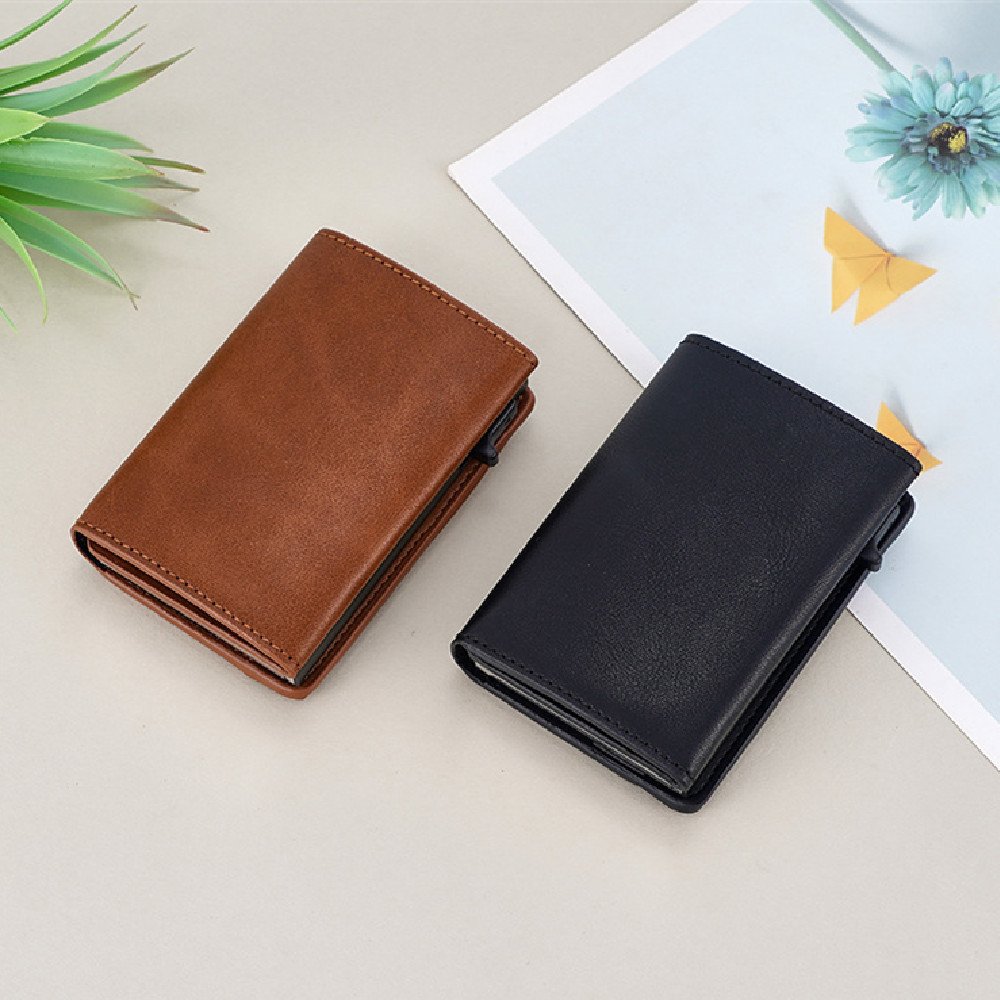 PU Cassette Rfid Blocking Aluminum Alloy Polyurethane Card Mount