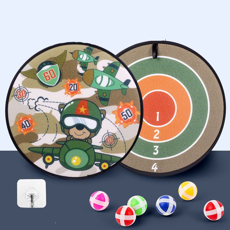 Spot Wholesale Children's Sticky Ball Dart Board Cartoon Fun Dart Board Plus Velvet A Variety Of Creative Cartoon - Image 3