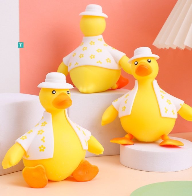Bouncy Duck Stress Relief Toy Pinch Cute Selling Cute Come On Small Yellow Duck Trick Toy - Image 6