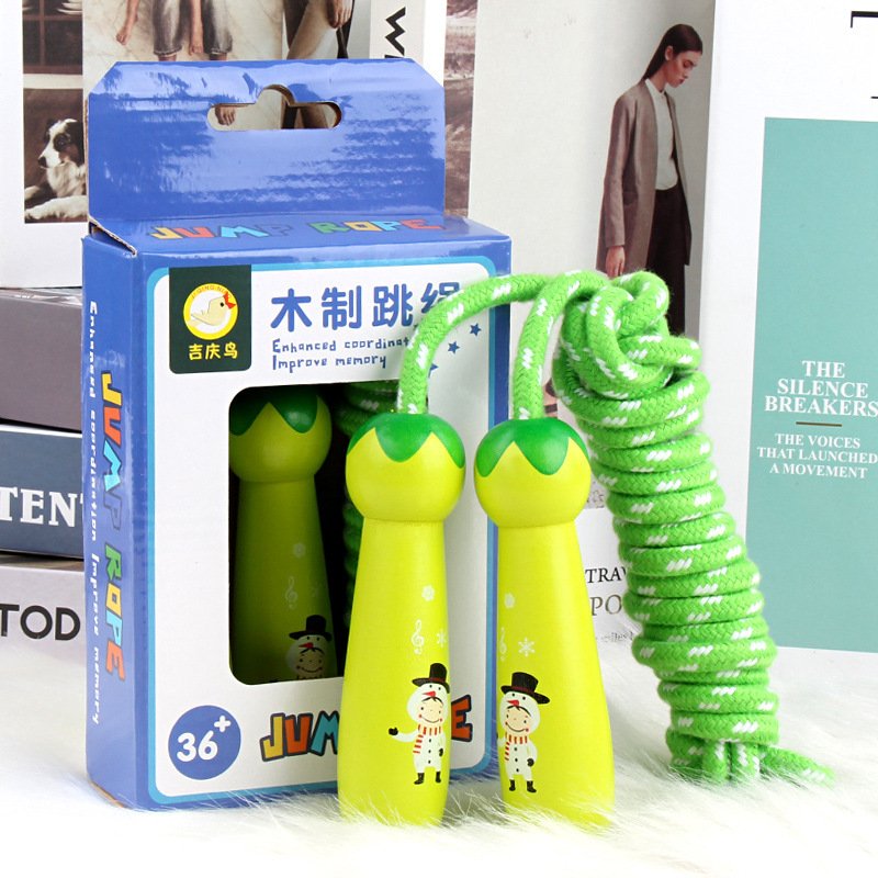 Wooden Rope Skipping Toys Children Primary School Sports Supplies - Image 4