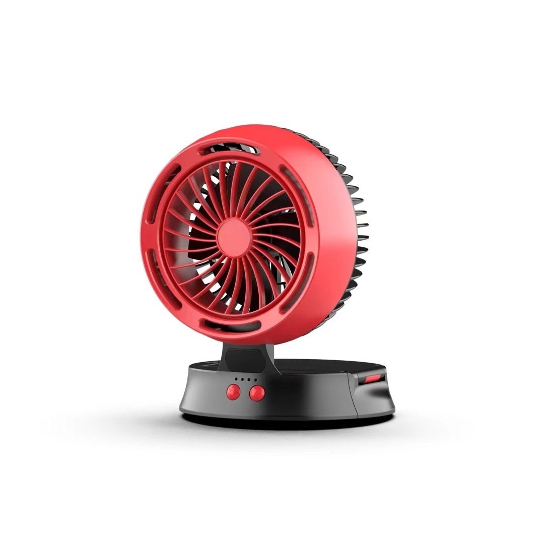 Solar Vertical Camping Fan Desk Mute Lighting Fan - Image 3