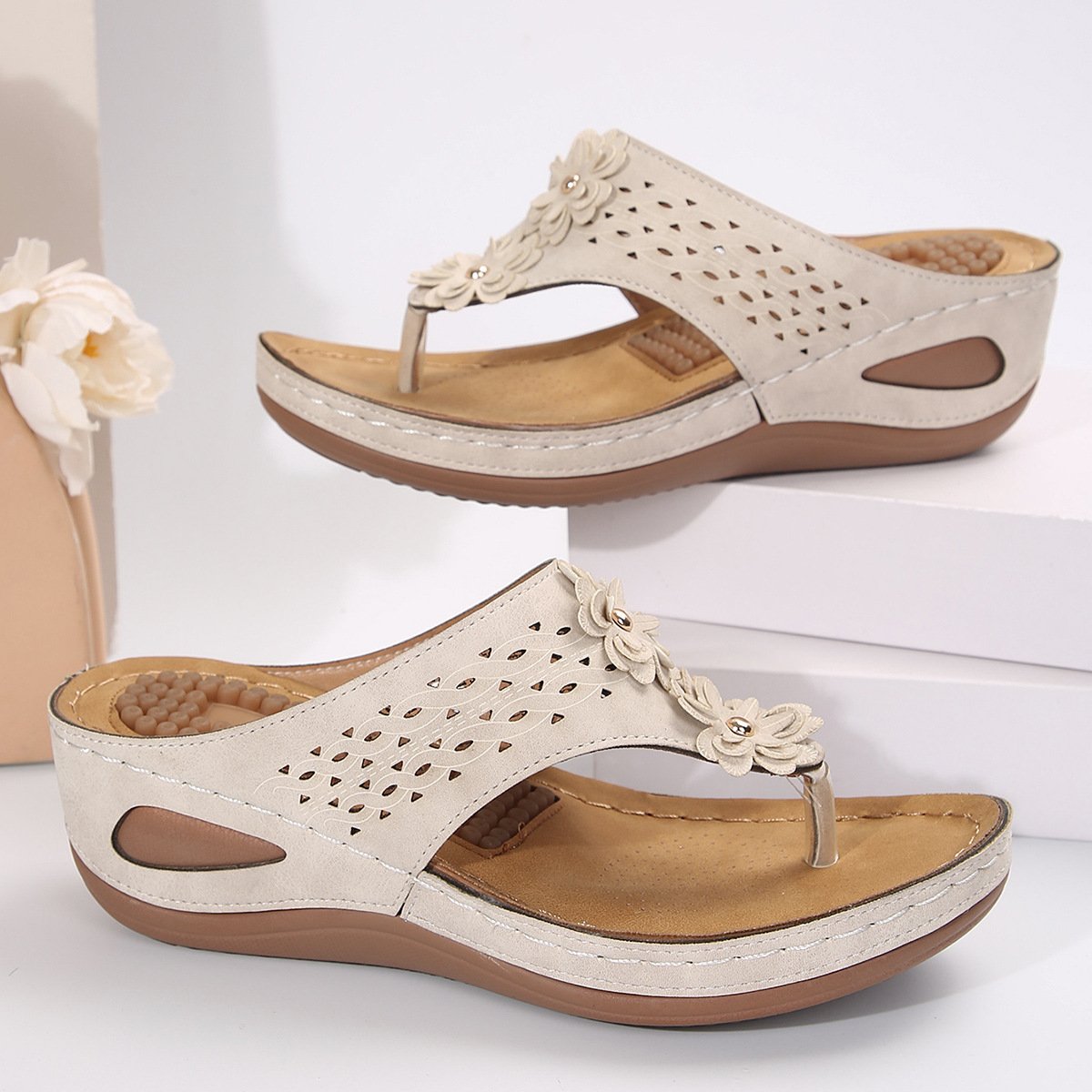 Flip-Flops Casual Wedge Platform Beach Shoes - Image 9