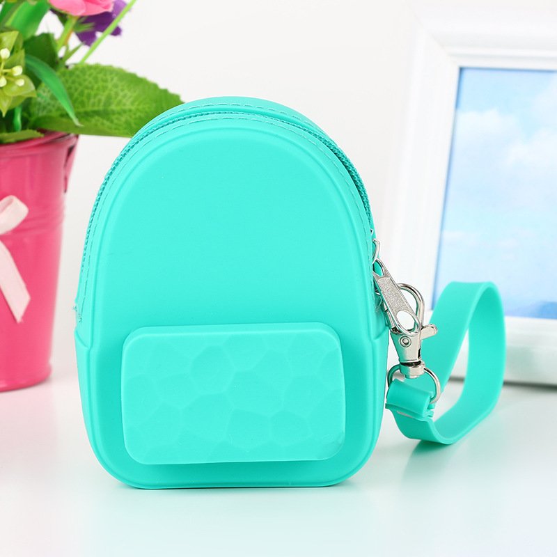 Lovely silicone earphone backpack portable handbag, handbag, handbag, purse, zero purse, children's candy color key bag manufacturer - Image 6