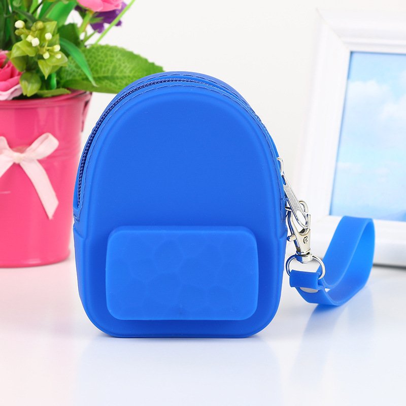 Lovely silicone earphone backpack portable handbag, handbag, handbag, purse, zero purse, children's candy color key bag manufacturer - Image 3