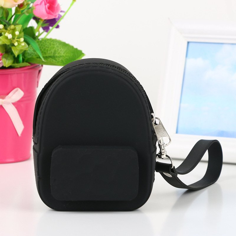 Lovely silicone earphone backpack portable handbag, handbag, handbag, purse, zero purse, children's candy color key bag manufacturer - Image 5
