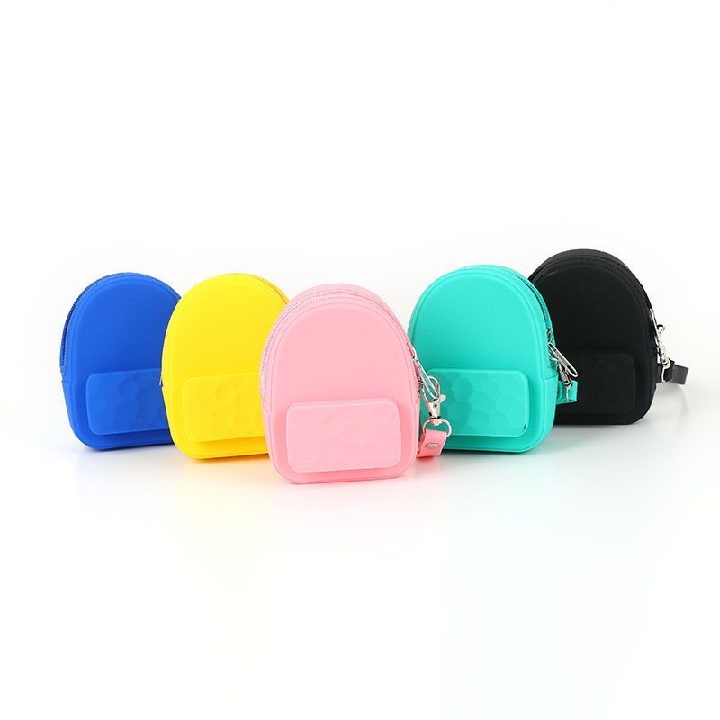 Lovely silicone earphone backpack portable handbag, handbag, handbag, purse, zero purse, children's candy color key bag manufacturer - Image 7