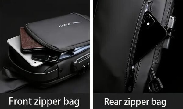 Men S Waterproof Motorcycle Chest Bag - Anti-Theft Shoulder Bag  Oxford Fabric, Multifunctional For Hiking   Outdoor Activities, Outdoor Shoulder Bag   Versatile Carryall  Durable Oxford Fabric - Image 5