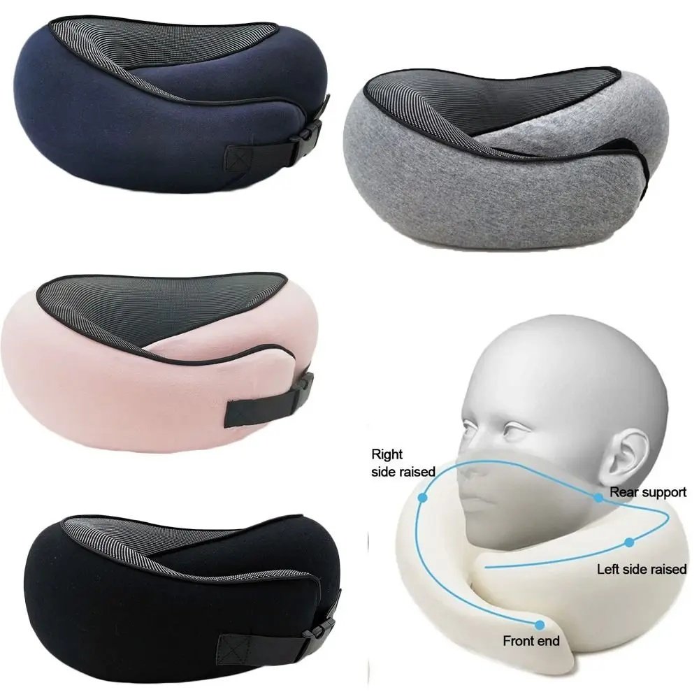 Soft Memory Foam Travel Neck Pillow U Shape Adjustable Support Comfortably Sleeping On Plane Car Office Noon Break - Image 5