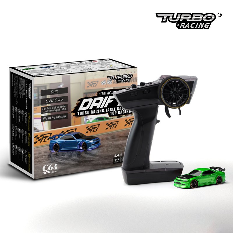 Turbo Racing 1vs76 C64 Drift RC Car With Gyro Radio Full Proportional Remote Control Toys RTR Kit For Kids And Adults - Image 3