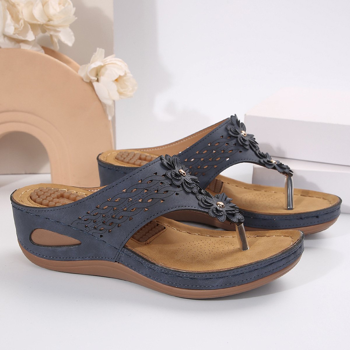 Flip-Flops Casual Wedge Platform Beach Shoes - Image 8