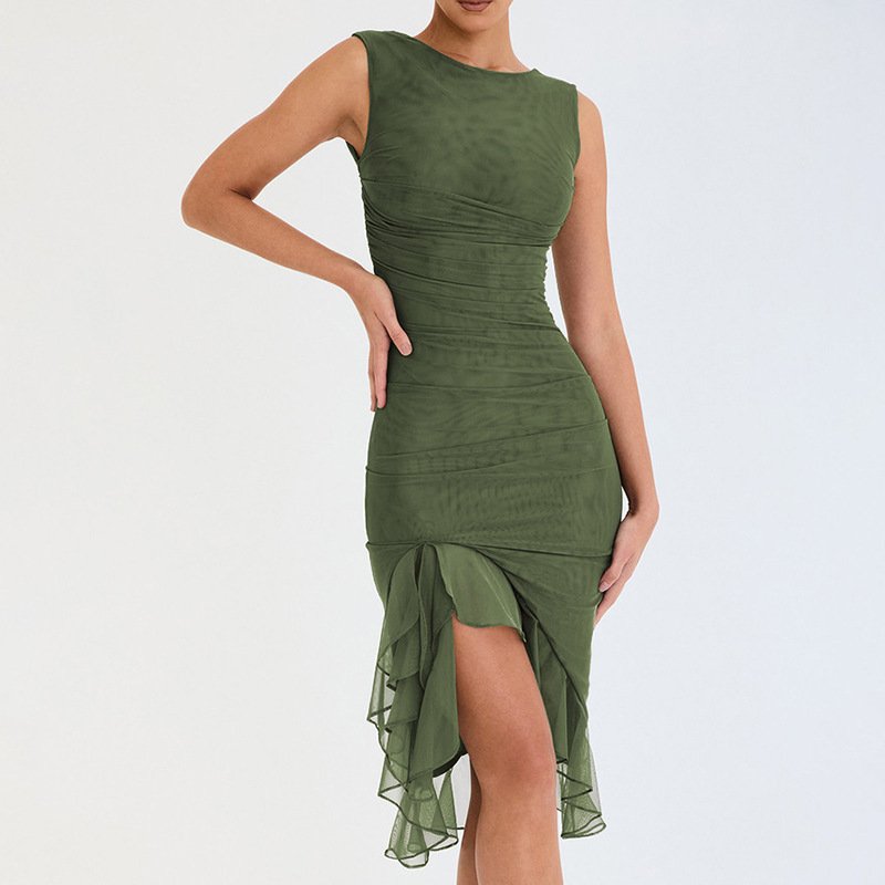 Summer Slim Skinny Sleeveless Dress For Women Fashion Party Club Dresses - Image 5