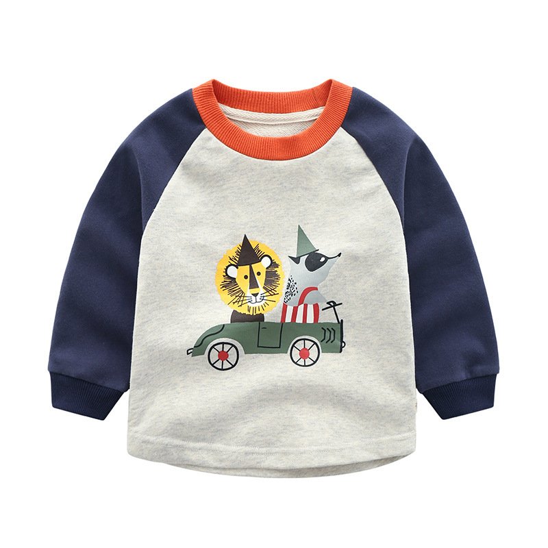 Children's Thickened A Cotton T-shirt Cartoon Top - Image 4