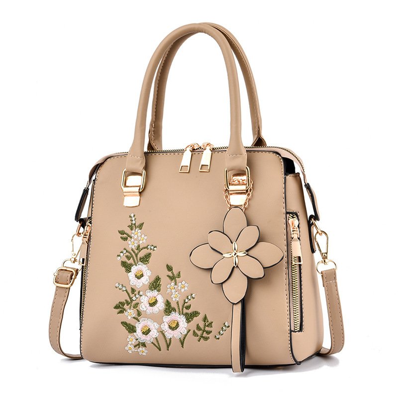 Fashion Flowers Embroidered Handbag Women Shoulder Messenger Bags - Image 5