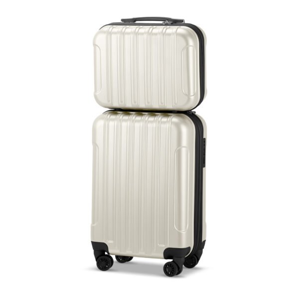 Vertical Pattern Two-piece Set 20 Inch Expandable With 14 Inch Suitcase - Image 4
