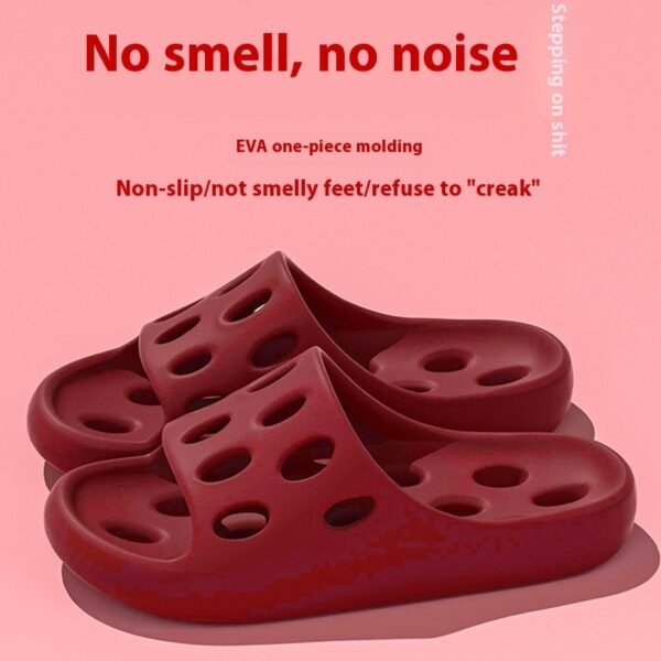 Cute Bear Home Slippers Summer Fashion Thick Bottom Non-slip Bathroom Slipper Women Men Couples Shoes - Image 4