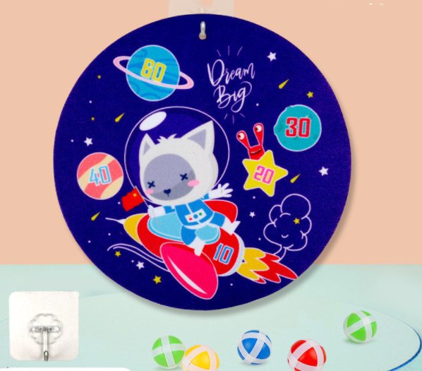 Spot Wholesale Children's Sticky Ball Dart Board Cartoon Fun Dart Board Plus Velvet A Variety Of Creative Cartoon - Image 7