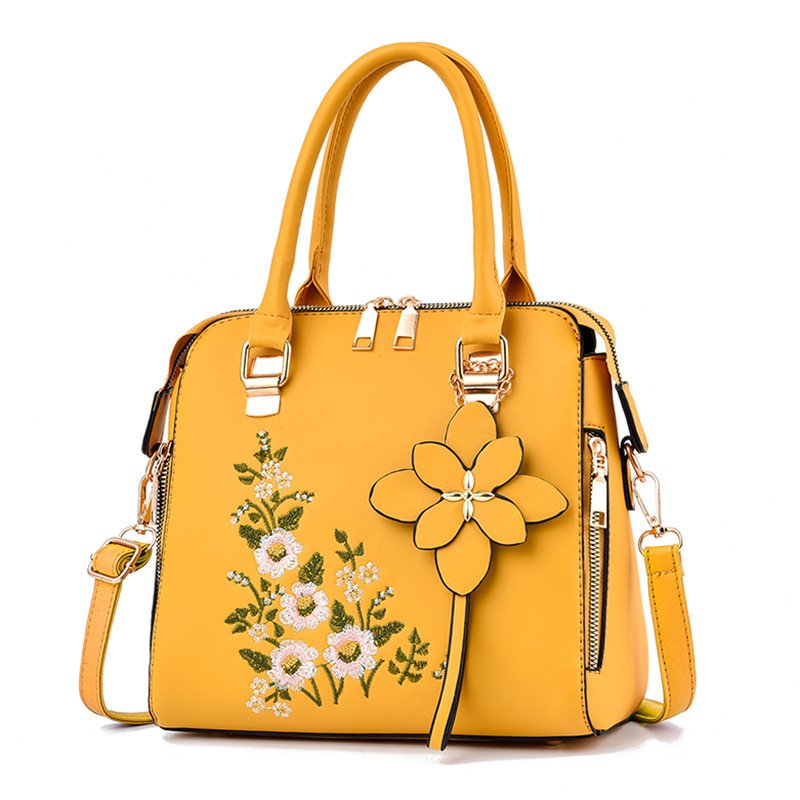 Fashion Flowers Embroidered Handbag Women Shoulder Messenger Bags - Image 6