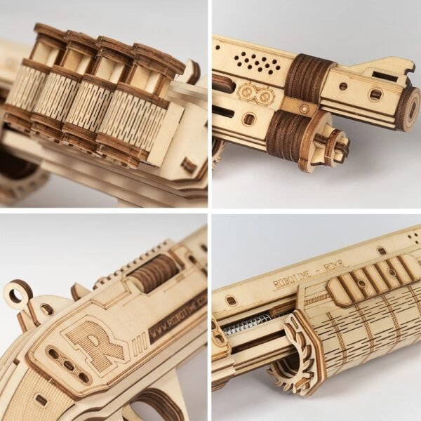 Robotime ROKR Revolver Gun Model Toys 3D Wooden Puzzle Games Crafts Gift For Children Kids Boys Birthday Christmas Gift Dropship - Image 5