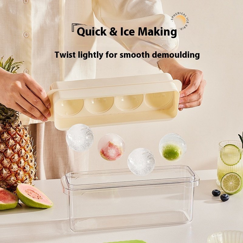 Round Ice Cube Mold Press Ice Tray Household Ice Maker - Image 10